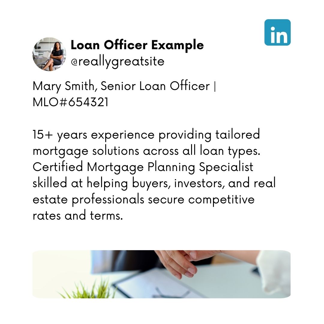The Top Loan Officer Bio Examples That Inspire And Engage Lender Crate