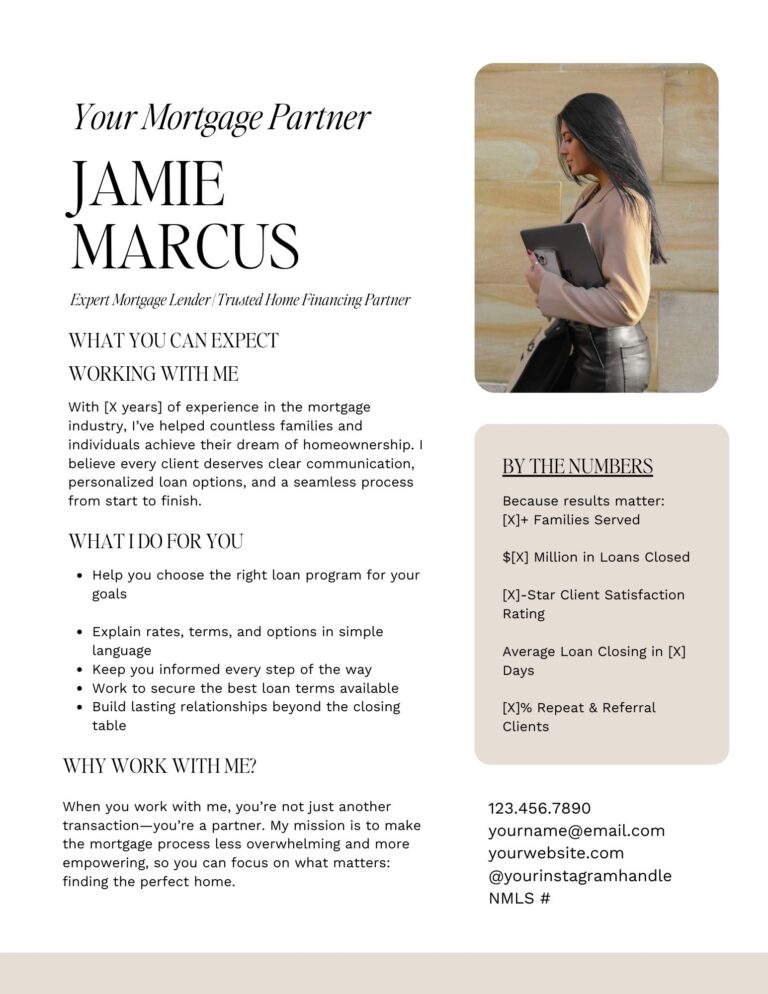 Lender Crate printable template: Your Mortgage Partner